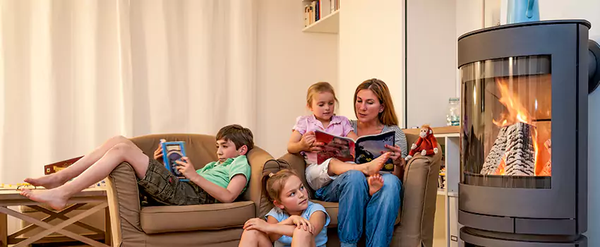 Outdoor Morso Fireplace Broken Screen Replacement in Brossard, Quebec