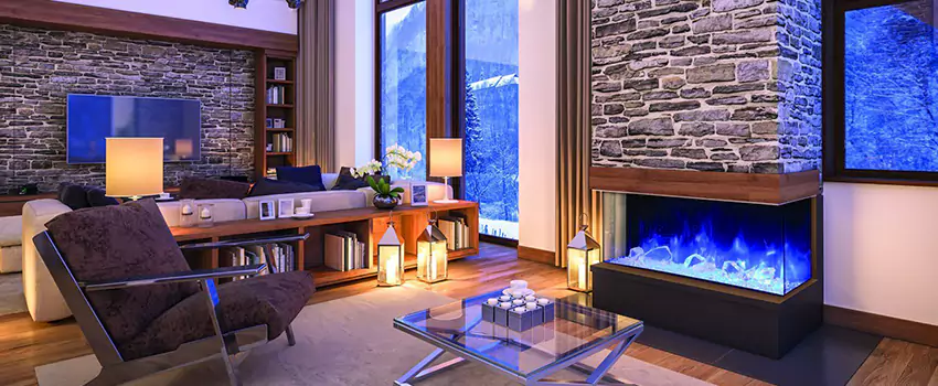 Dynamic Flame Color Fireplace Installation in Brossard, QC